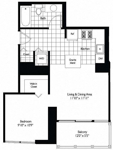 Tides | 0 Bed | 1 Bath | Convertible 600 SQ FT at Shoreham and Tides, Chicago Illinois